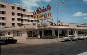 Asbury Park New Jersey NJ Michaels Restaurant Classic Cars Vintage Postcard