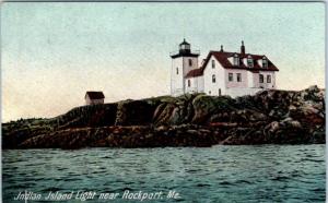 ROCKPORT, Maine  ME    INDIAN ISLAND LIGHT HOUSE  Lighthouse  c1910s   Postcard