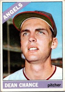 1966 Topps Baseball Card Dean Chance California Angels sk1963