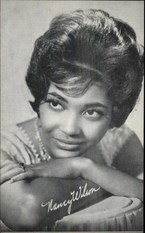 Black Americana Beautiful Woman Singer Nancy Wilson Arcade Exhibit Card