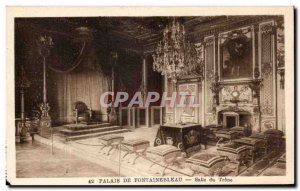 Old Postcard From Fontainebleau Palace Throne Hall