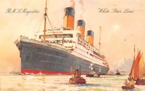 RMS Majestic, White Star Line Ship Unused 