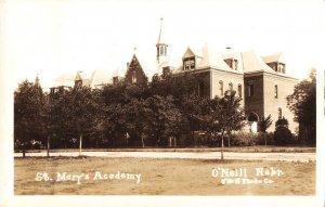 RPPC St Mary's Academy, O'Neill, Nebraska Vintage Photo Postcard 1930s