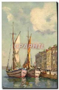 Postcard Old Boat Sailboat