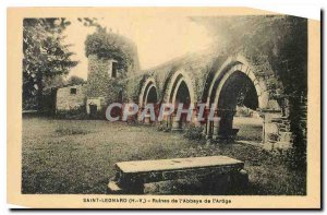 Old Postcard St. Leonard H V ruins of the Abbey of Artige