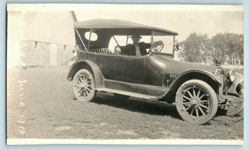 C.1910 RPPC Albert Kidd & His Buick Centralia, IL Postcard P165 