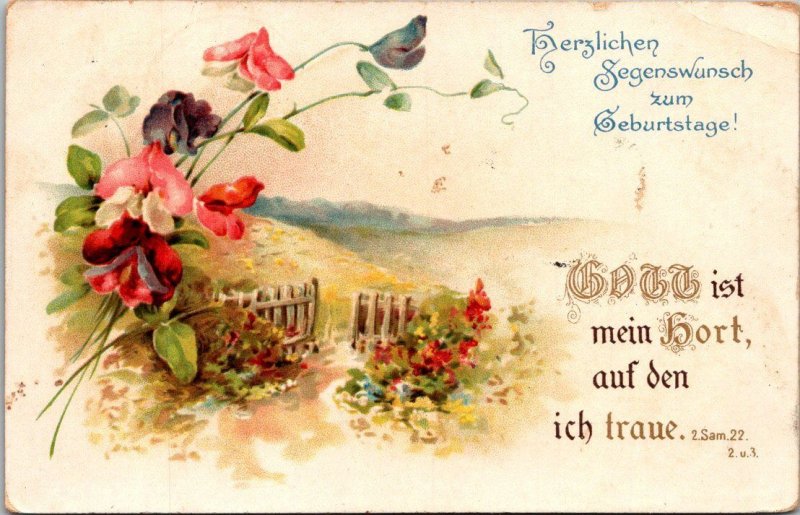 Birthday Herzlichen Segenwusch Zum Geburtstag 1912