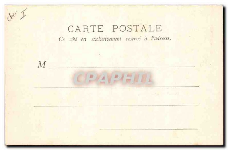 Old Postcard Bourges Cathedral Portal