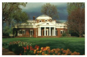 Vintage Postcard Monticello's West Front Octagonal Dome Charlottesville VA