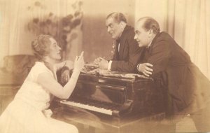 Piano music related vintage photo postcard Germany Verden 