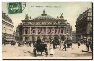 Paris - 9 - Place de l & # 39Opera - horse - horse - beautiful card Old Postcard