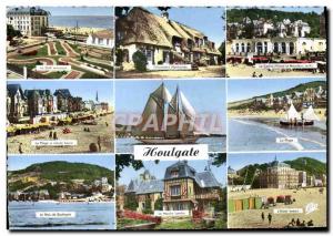 Modern Postcard Houlgate Golf Normandy Chaumiere The Boat Sailboat casino