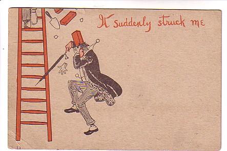 Formal Man Bricks Falling Ladder Vintage Cartoon, Elmsdale Nova Scotia Split ...