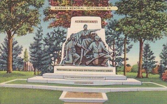 Pennsylvania Gettysburg Alabama Memorial