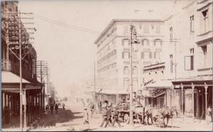 Eloff Street Johannesburg South Africa Carlton Hotel Tea Room RPPC Postcard E19