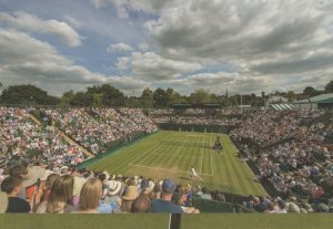 Wimbledon Court 3 By 2 The Graveyard Tennis Shock Postcard