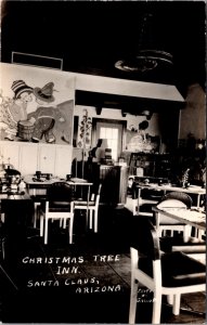 Real Photo Postcard Restaurant Christmas Tree Inn in Santa Claus, Arizona