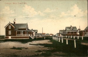 Wells Beach Maine Cottages c1900-20s Vintage Postcard