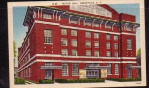 South Carolina colour PC Textile Hall Greenville, unused