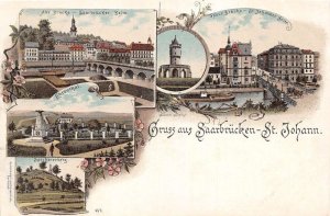 St John Saarbucken Germany City Views Bridges Gruss aus Postcard AA110318