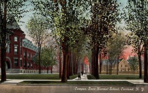 Cortland, New York - Campus at State Normal School - c1909 - Vintage Postcard