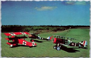 Airplane SPAD XIII Nieuport 28 Fokker Triplane Famous WWI Fighters Postcard