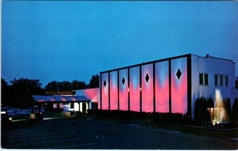 CEDAR GROVE, New Jersey  NJ   Roadside  FRIAR TUCK INN at Night  c1960s Postcard 