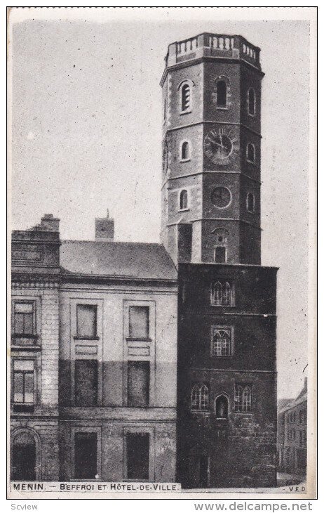 MENIN , Belgium , 00-10s ; Beffroi et Hotel-De-Ville