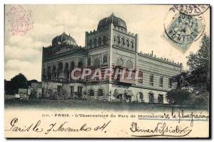 Old Postcard Astronomy Observatory Paris Parc Montsouris