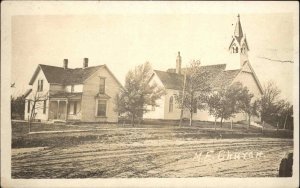 Coleridge Nebraska NE ME Church c1910 Real Photo Postcard