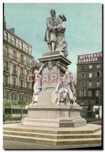 Old Postcard Marseille Monument Pierre Puget Advertisement Oxygene Cusenier