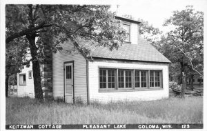 Coloma Wisconsin Kietzman Cottage Pleasant Lake #123 RPPC Photo Postcard 12084