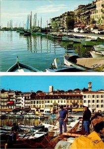 2~4X6 Postcards Cannes France QUAI ST-PIERRE Street Scene~Harbor~Fishermen~Boats