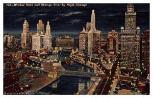 Postcard CITY SKYLINE SCENE Chicago Illinois IL AR6395