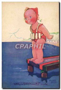 Old Postcard Fantasy Illustrator Child A Mallet and two