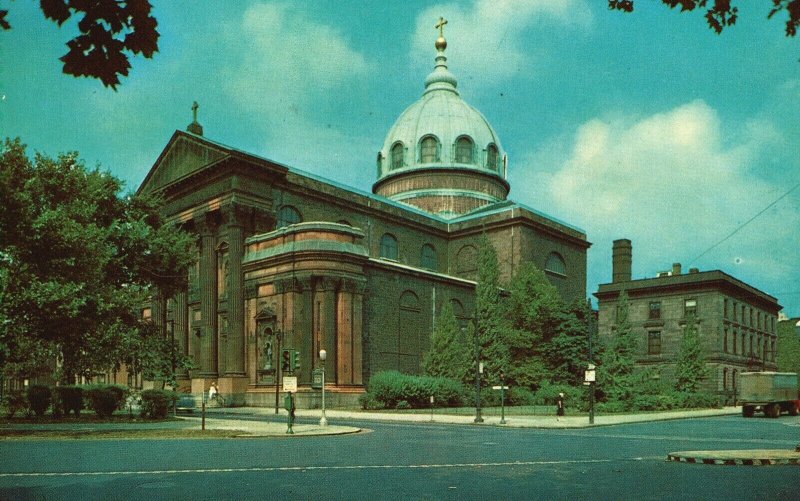 Vintage Postcard Cathedral of Saints Peter and Paul Philadelphia PA Church Relig