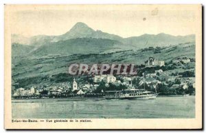 Old Postcard Evian les Bains General View of the Station