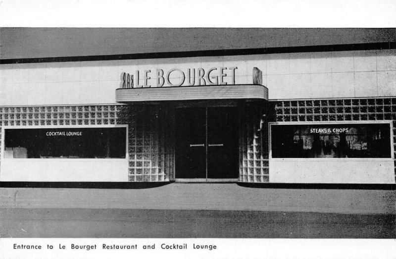 Lake Placid New York Le Bourget Restaurant B/W Photo Vintage Postcard U3319