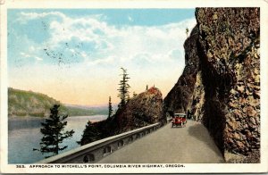 1917 Postcard Mitchell's Point Columbia River Highway Oregon Tunnel Antique Car
