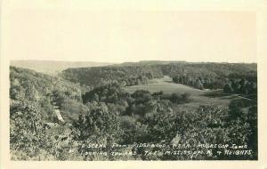 Birdseye 1940s Ridgewood McGregor Iowa RPPC Photo Postcard Mississippi 3622