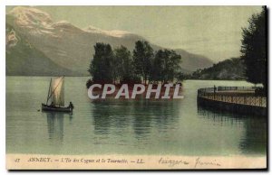 Postcard Old Annecy L'lle des Cygnes and the Spinner