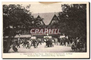 Old Postcard Deauville Clairefontaine Racecourse Plage Fleurie The Weighing