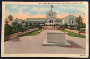 Postcard Unused Will Rogers Museum/Tomb Claremore OK LB