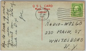 1935 QSL Radio Card Toledo Ohio W8MPY J.F. Boza Posted Postcard