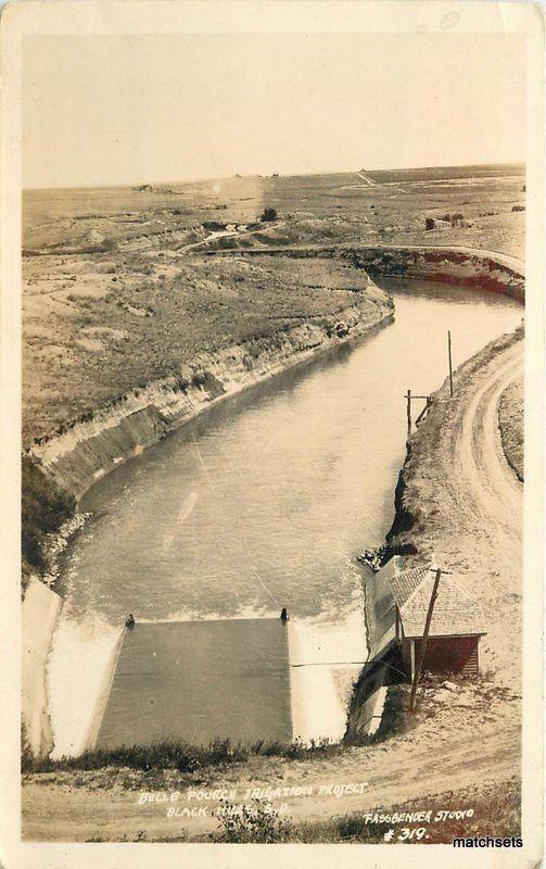 1940s Belle Fourch Irrigation Project Black Hills South Dakota Fassbender RPPC 