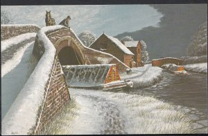 Staffordshire Postcard - 'Wintertime' Great Haywood Junction Trent Canal  RT2173