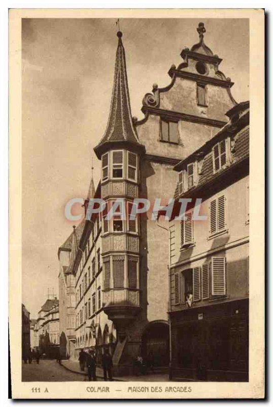 Postcard Old House Colmar Arcades