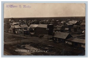 1913 Perth North Dakota Real Photo Postcard RPPC Residence District ND Homes