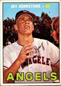 1968 Topps Baseball Card Jay Johnstone California Angels sk354