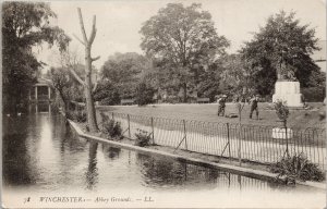Winchester Abbey Grounds Hampshire UK c1910 Postcard G2